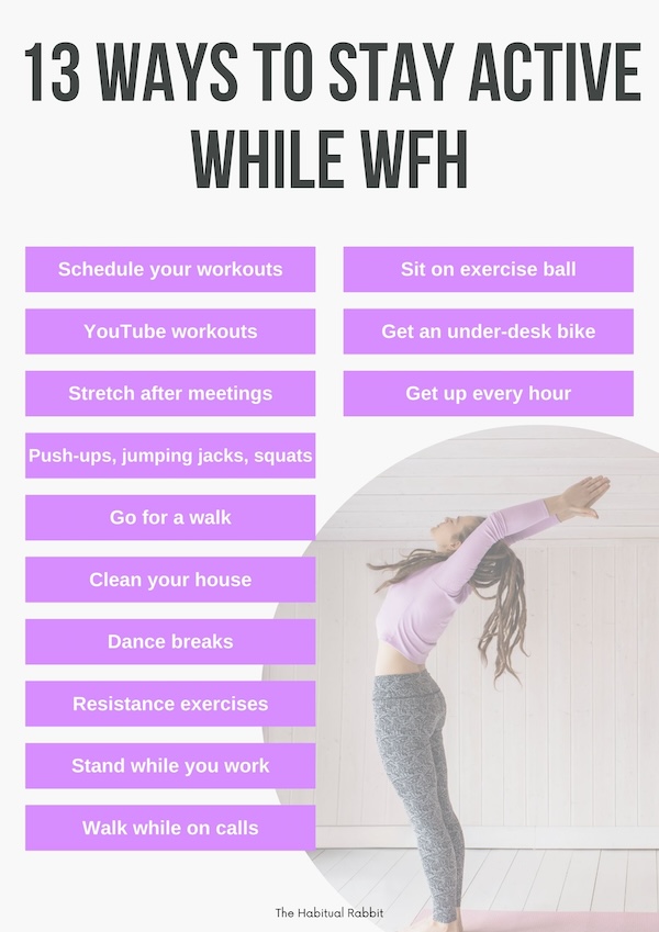 Different ways to stay active while working from home