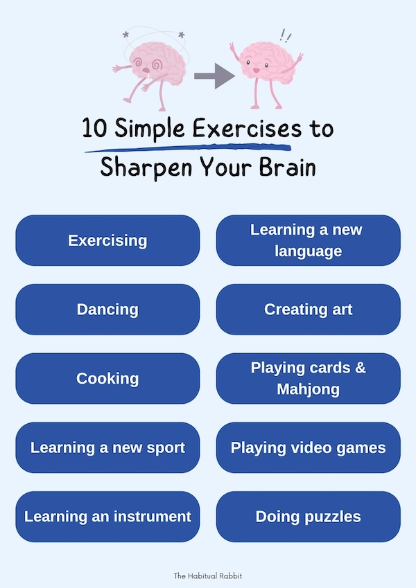 10 simple exercises to sharpen your brain